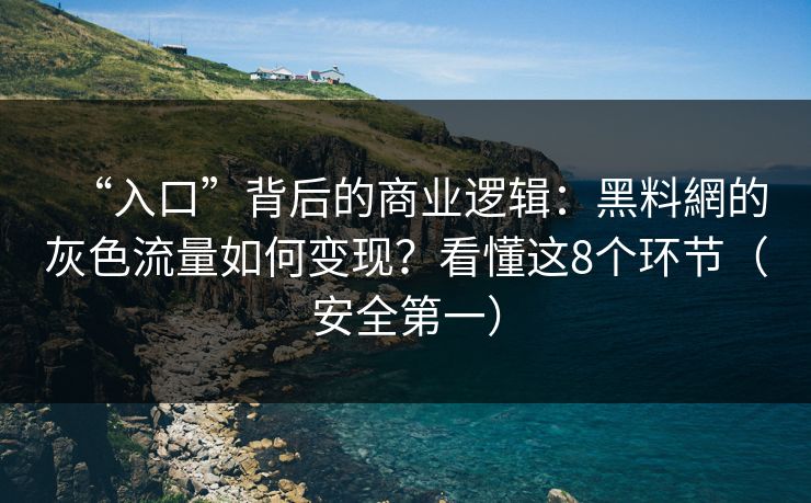 “入口”背后的商业逻辑：黑料網的灰色流量如何变现？看懂这8个环节（安全第一）