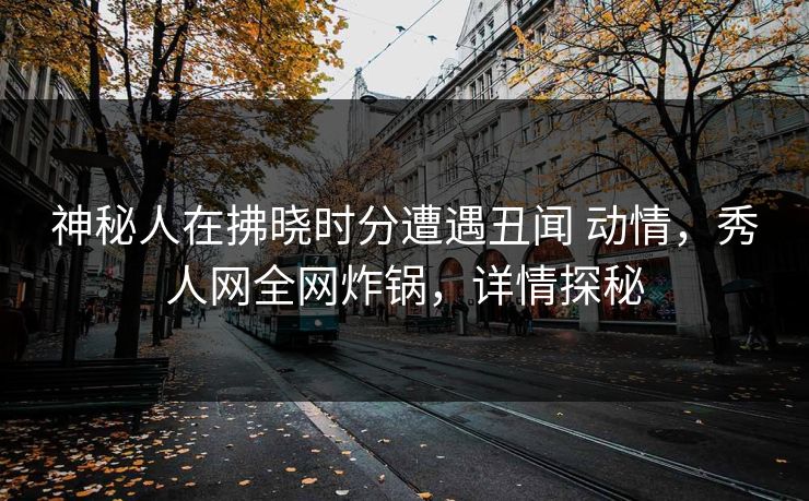 神秘人在拂晓时分遭遇丑闻 动情，秀人网全网炸锅，详情探秘