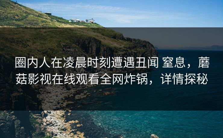 圈内人在凌晨时刻遭遇丑闻 窒息，蘑菇影视在线观看全网炸锅，详情探秘